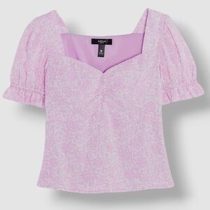 Aqua Kids Pink Floral Puff Sleeve Blouse size M (9/10) - NWT!